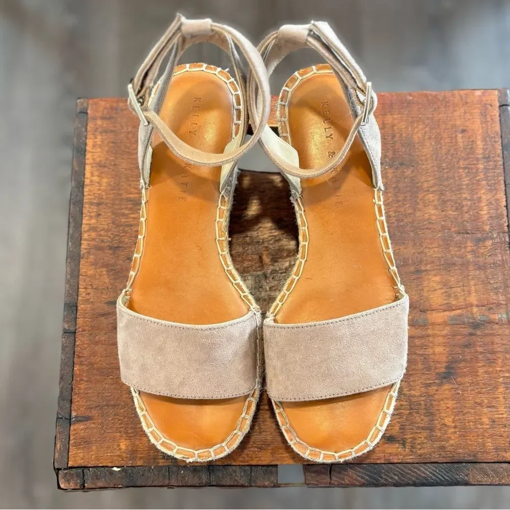 Kelly & Katie Faydrena Espadrille Wedge Sandal Open Toe Ankle Strap 7
